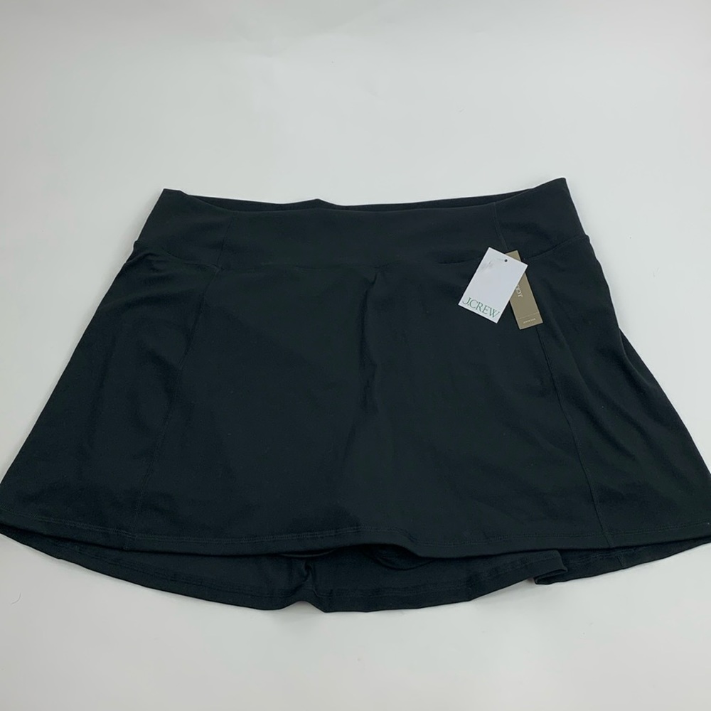 J Crew Active High Rise Sports Skirt Skort 2X Cloudstretch shorts Pockets NWT